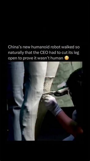 Aero Universal on Instagram: "China’s XPeng Robotics shocked audiences after unveiling a humanoid prototype named IRON, whose movements were so lifelike that many people believed it was a human in a suit. 🤖😳 During a live demonstration, IRON’s balance, posture shifts, and fluid walking closely mirrored natural human motion. To prove it wasn’t a costume, XPeng’s CEO went as far as cutting open the robot’s leg on stage, revealing the mechanical mesh and internal systems beneath its synthetic ski