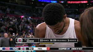 Paul George postgame interview after win vs. Pistons | L.A. Clippers