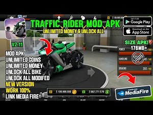 Download Traffic Rider Mod Apk V2.11 Terbaru 2025 - Unlimited Money & Unlock All Bike