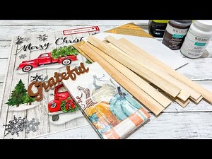 Fall & Christmas Easel || Using Stir Sticks & Canvases [ Just 1 Easy DIY ]