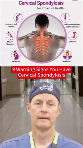 🌟 Discover 9 warning signs of cervical spondylosis you shouldn't ignore! 😟 From morning neck stiffness to dizziness, learn how to recognize these symptoms for better health. Save this post & share your experiences in the comments! 👇 #CervicalSpondylosis #NeckPain #HealthTips #WellnessJourney #ChronicPain #PhysicalTherapy #HealthAwareness