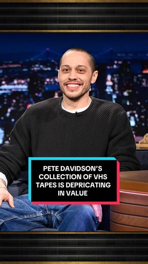 Pete Davidson’s collection of VHS tapes is depreciating in value 🤣 #FallonTonight #TonightShow #PeteDavidson #JimmyFallon