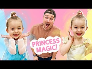 Ivy turns into a PRINCESS and uses her magic wand to play with Dad!