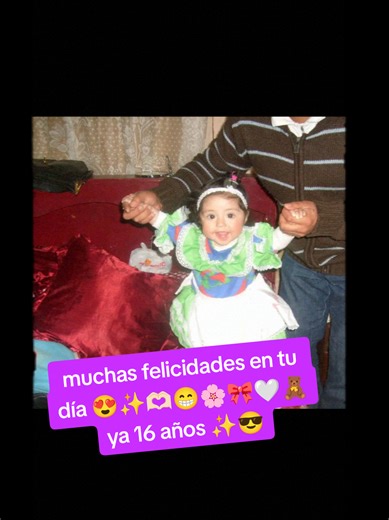 # felicidades pequeña. ya 16. años que lo pase. bien en tu día ☺️🎀🌸😁🫶🏻✨