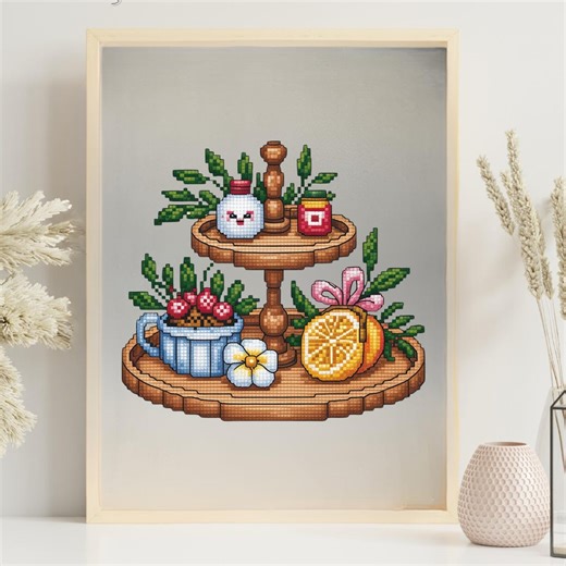 Cross Stitch Sweets Jam Jar Chart PDF Instant Download - Etsy Australia