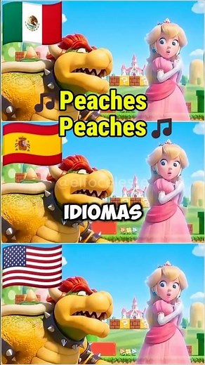 😂BOWSER SINGS PEACHES BUT IN 3 LANGUAGES #supermariobros #peaches #trivia