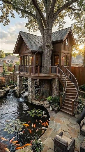 This Backyard Treehouse Garden Looks Like a Dream 🌳✨