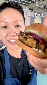 Watch celebrity May Chow make a sustainable burger recipe swapping meat for mushrooms. All week, Brut and EAT are sharing healthy and sustainable recipes from around the world in the lead up to #WorldFoodDay. | Brut