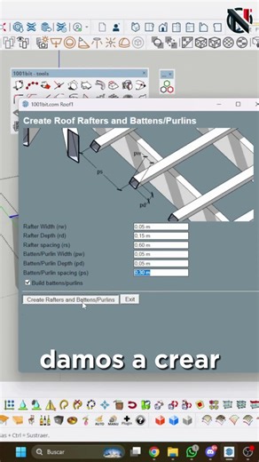 The fastest trick for modeling roofs in SketchUp #sketchuptutorial #design