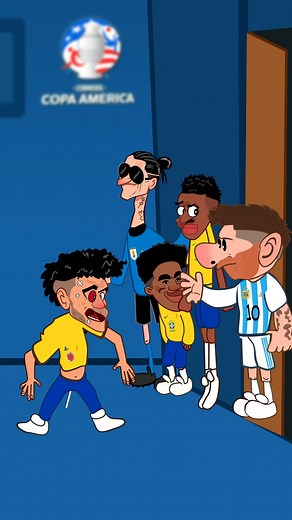 Messi's final Good Bye to Copa America players 👋 #messi #vinijr #CopaAmerica #dias #nunez | Body Animation