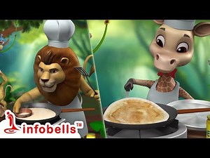 मम्मी की डोसा गोल-गोल - Mummy Ki Dosa Gol Gol | Hindi Rhymes for Children | Infobells #hindirhymes