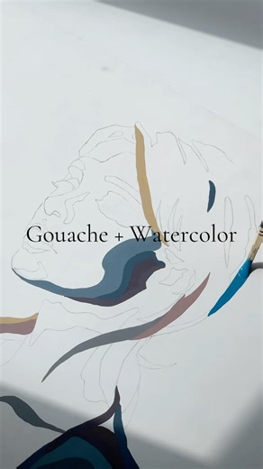 Yupo paper + Gouache & Watercolor = ultimate smoothness ✨#yupopaper #watercolorandgouache