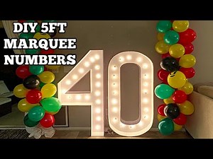 ONLY $12!! | DIY 5FT TALL MARQUEE NUMBERS