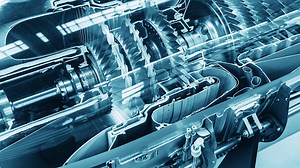 Turbine Engine Profile. Aviation Technologies. Aircraft jet engine...