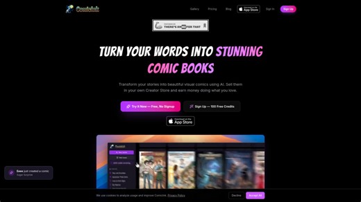 ComicInk: AI comic book maker — turn a story into a finished comic with consistent characters and multiple art styles in 20 languages