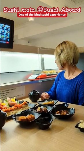 sushi bullet train experience sushi aboard Vancouver Japanese restaurant sashimi #shortsfood