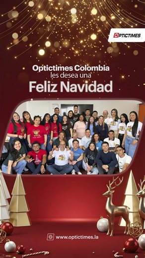 Optictimes Latinoamérica on Instagram: "Detrás de cada equipo, cada despacho y cada red, hay personas muy comprometidas.🤝 En Optictimes Colombia creemos en el trabajo en equipo, en aprender de los retos y en seguir avanzando juntos para fortalecer la conectividad del país. Gracias por acompañarnos este año.📶 ¡Feliz Navidad y próspero 2026!"