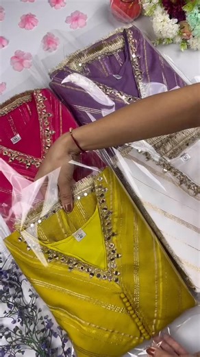 Shopping 🛍️🛒 on Instagram: "Sun-kissed and stylish! ☀️ Ye mustard yellow Anarkali with delicate mirror work neck design aapke haldi ya festive look ke liye ekdum perfect hai. Light and breezy! . ."