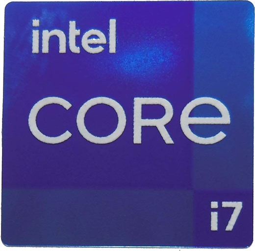 Amazon.com: Intel Core i7 貼紙 14 x 14 公釐 / 9/16 英吋 x 9/16 英吋 [1101] : 電子