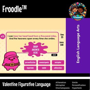 Froodle™ Valentine's Day Figurative Language Love/Break Up Songs Game 100  Pool