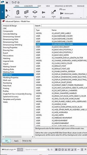 Background Color in Tekla Structure / Steel Detailing / Tekla Tamil Tutorial #teklastructures