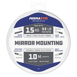 Permastik 10m x 24mm Mirror Mounting Tape