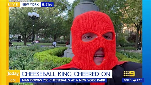 19K views · 83 reactions | Want some balls? 樂 Meet the New Yorker going VIRAL for his cheeseball public performances! #9Today | WATCH LIVE 5.30am | TODAY | Facebook