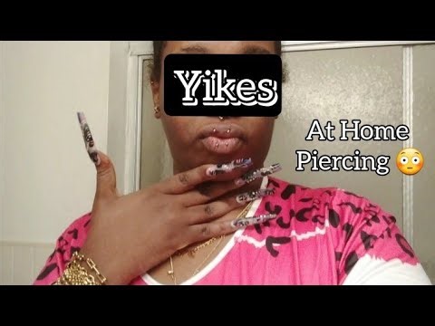 Piercing My Lip At Home | DIY | When Boredom Strikes | **BLOOD WARNING** | Vlog