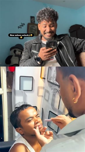 Suraj Thapa on Instagram: "New saloon unlock 🔓 😂😂🫣 …… ………..#comedy #facebook #instagram #fyp #instadaily ."
