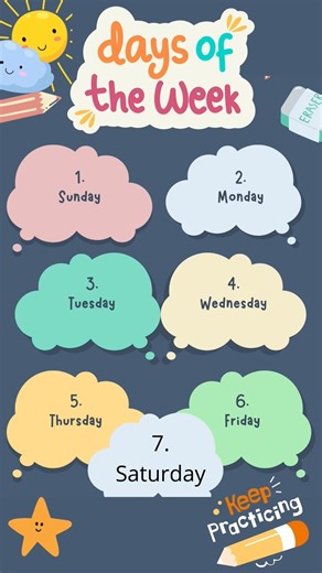 Days of the week #shorts#daysoftheweek