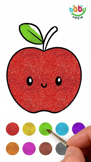 Apple Coloring Page for Kids