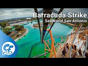 Barracuda Strike front seat on-ride 4K POV SeaWorld San Antonio