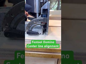 Festool Domino perfect alignment in the center of a board #workshop #festool #woodworking