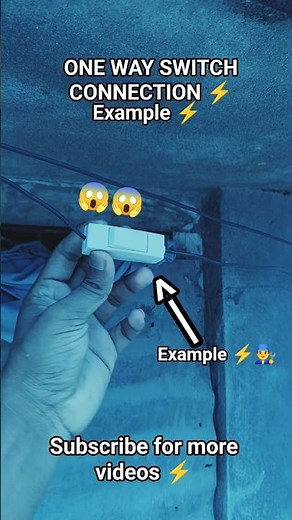 "One-Way Switch Connection: Basic Wiring Guide"⚡👨‍🔧 #electrical #viral #shorts