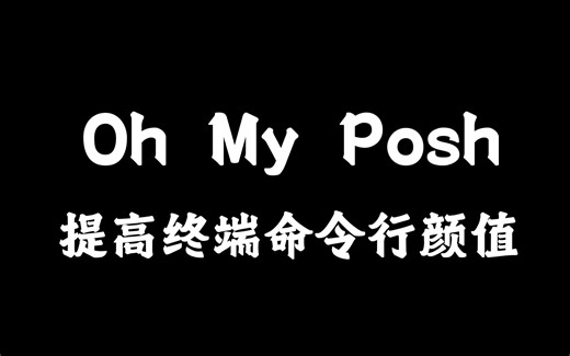 快来使用Oh My Posh美化你的终端命令行