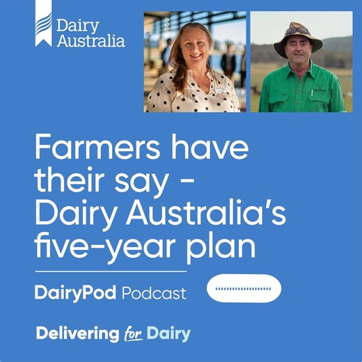 Tune in to the latest DairyPod episode as farmers Rachael Napier and Paul Bennett sit down with host Greg Duncan, Dairy Australia’s Farm Business Lead, to discuss the farmer voices behind our new five-year Strategic Plan. From profitability and productivity to sustainability, they explore what matters most to farmers and how these priorities are shaping the industry’s future. Listen now! https://bit.ly/4kMykfn | Dairy Australia