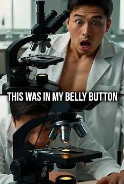 Normal belly button vs what's actually there under microscope