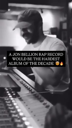 @world.of.bellion on Instagram: "If @jonbellion ever dropped a full rap album… the industry’s finished. 💀🔥 #producer #rap #jonbellion #vocalist #studio #bts"