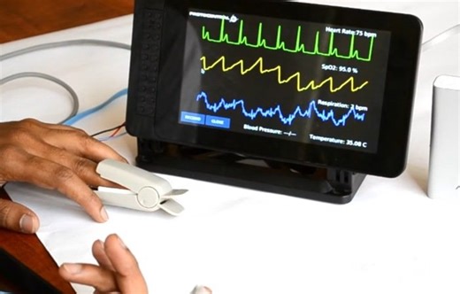 Healthy Pi open-source human body vital sign monitor