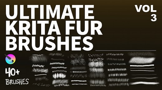 ULTIMATE KRITA FUR BRUSHES VOL 3