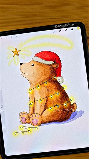 Full Tutorial Available Now ❤️🌟 #procreate #shorts #art #watercolor