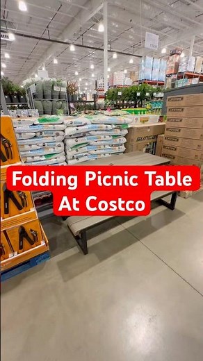 This folding picnic table at #Costco would be great for outdoor gathering. #picnictable #thecostpro