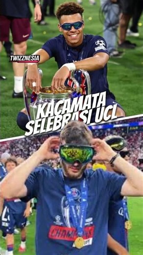 Mengapa para pemain PSG mengenakan kacamata ski saat rayakan back to back Liga Champions? 🤣🥽