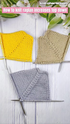How to knit raglan increases top down #raglanincreases #topdownknitting #knittingtutorial #knittingtips #handmade #DIYknitting | Free Knitting Patterns