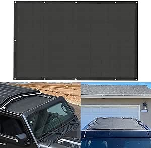 Mesh Bimini Top Roof Cover Sun Shade Compatible with Ford Bronco 4 Door 2021 2022, Bronco Accessories of Sunshade Sunroof Top Covers