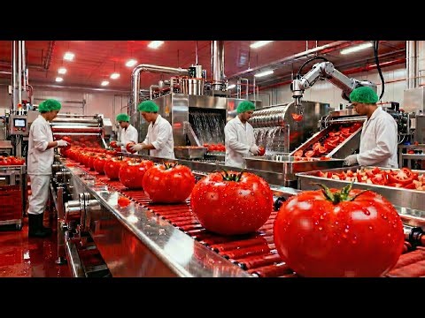 Inside a Modern Tomato Factory: How Tomato Paste is Made (Full Process)