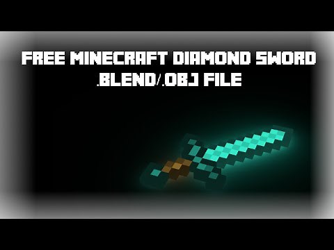 Minecraft Diamond Sword - FREE .blend/.obj DOWNLOAD!!!