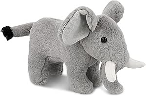 DolliBu Plush Elephant Stuffed Animal - Soft Huggable Standing Elephant, Adorable Playtime Zoo Plush, Cute Wildlife Safari Cuddle Gift for Kids & Adults - 7.5 Inches