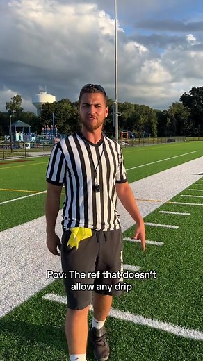 bro cares more about the drip than the game (@RZ3) #ref #referee #footballref #football🏈