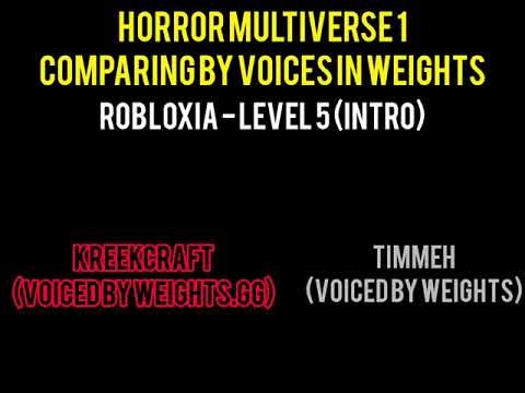 Horror Multiverse 1 comparing voices in weights.gg (Part 1)